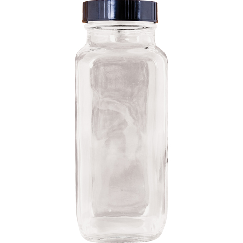 Bottle, Square, 8 fl. Oz., Glass Equipex