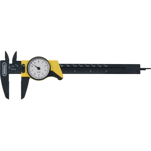 Compas m&eacute;trique &agrave; cadran, R&eacute;solution de 0,001 mm, 150 mm gamme de mesure Equipex