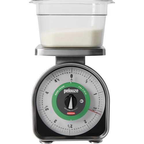 Pelouze Mechanical Portion Control Scale, 5 lbs. / 2.3 kg Cap., 10 g / 0.5 oz. Graduations Equipex