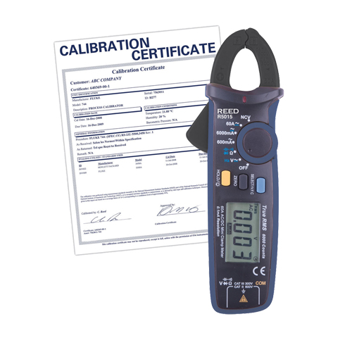 Pince amp&egrave;rem&eacute;trique v.e.v. mA avec certificat de calibration, Tension c.a./c.c., Courant c.a./c.c. Equipex