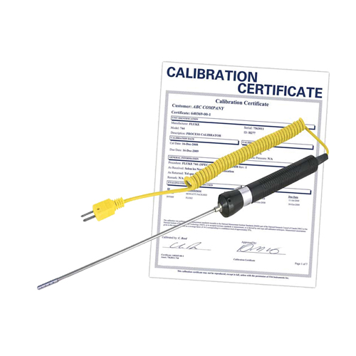 Air/Gas Thermocouple Probe with Calibration Certificate, 900 °C (1652°F) Max. Temp. Equipex