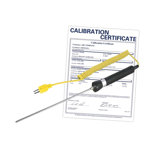 Immersion Thermocouple Probe with Calibration Certificate, 600 °C (1112°F) Max. Temp. Equipex