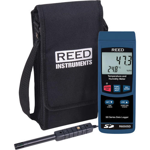 Thermo-hygrom&egrave;tre avec enregistreur de donn&eacute;es, 5% - 95% HR, 32° - 122° F (0° - 50°C) Equipex