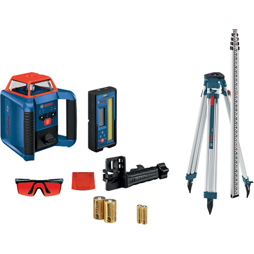 Revolve2000 Self-Leveling Horizontal Rotary Laser Kit, 2000' (609.6 m), 670 Nm Equipex