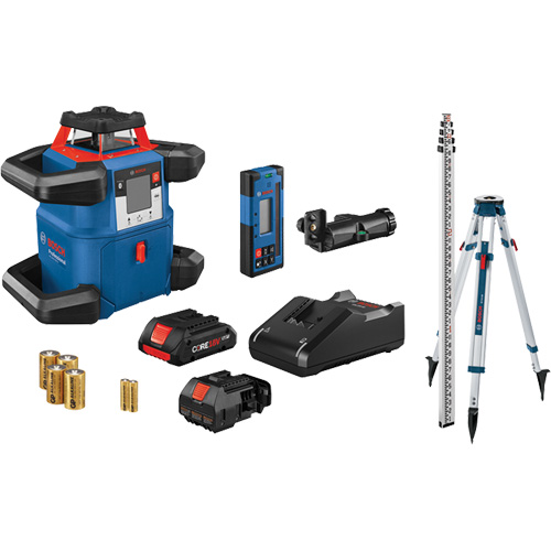 Ensemble laser rotatif horizontal auto-nivelant connect&eacute; Revolve4000, 4000' (1219,2 m), 635 N.m Equipex