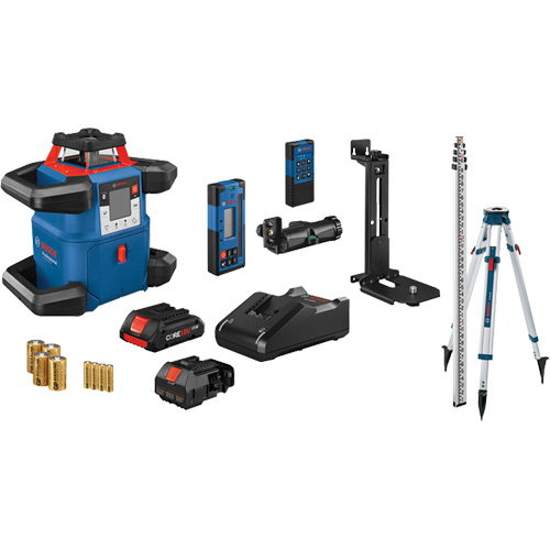 Ensemble laser rotatif horizontal/vertical auto-nivelant connect&eacute; Revolve4000, 4000' (1219,2 m), 635 N.m Equipex