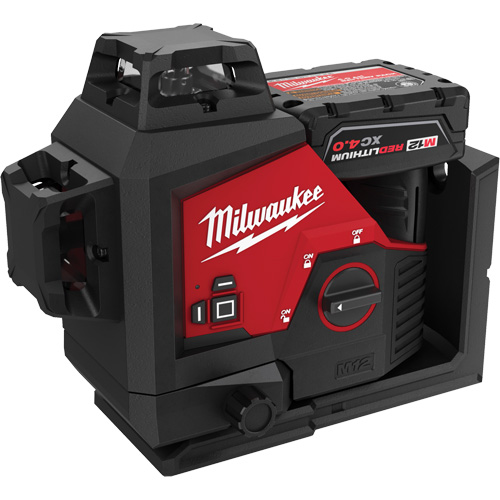 M12 360-Degree 3-Plane Cordless Laser Kit, 125' (38.1 m), 530 Nm Equipex