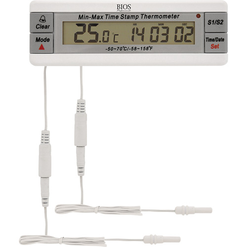 Vaccine Thermometer, Contact, Digital, -50-70°F (-58-158°C) Equipex