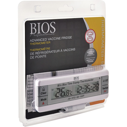 Vaccine Thermometer, Contact, Digital, -50-70°F (-58-158°C) Equipex