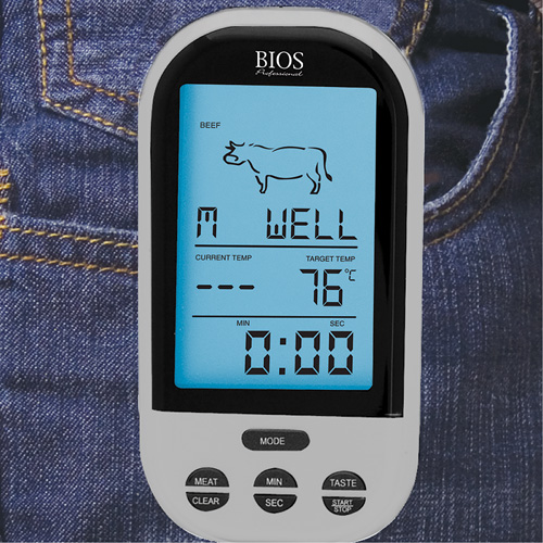 Thermom&egrave;tre &agrave; viande et &agrave; volaille sans fil, Contact, Num&eacute;rique, 32-482°F (0-250°C) Equipex