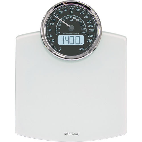 Digital Analog Scale, 396 lbs. Cap., 100 g / 0.2 lbs. Graduations Equipex