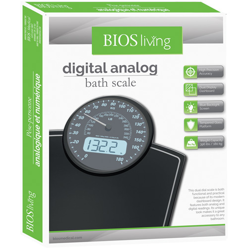 Digital Analog Scale, 396 lbs. Cap., 100 g / 0.2 lbs. Graduations Equipex