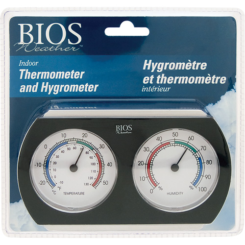 Thermom&egrave;tre-hygrom&egrave;tre d'int&eacute;rieur, 10°- 130° F ( -25° - 55° C ) Equipex