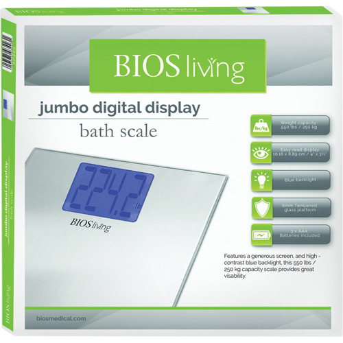 Jumbo Digital Display Scale, 550 lbs. Cap., 0.2 lbs. / 0.1 kg Graduations Equipex