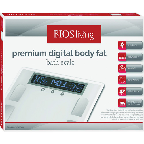 Premium Digital Body Fat Scale, 441 lbs. Cap., 100 g Graduations Equipex