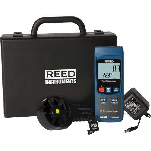 Vane Thermo-Anemometer Kit, Data Logging, 0.4 - 30.0 m/sec Air Velocity Range Equipex
