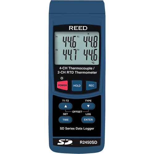 Thermom&egrave;tre &agrave; thermocouple pour enregistreur de donn&eacute;es avec certificat de calibration Equipex