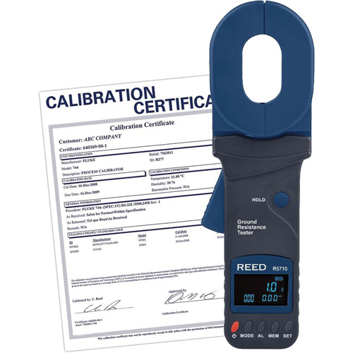 Clamp-On Ground Resistance Tester with Calibration Certificate Equipex