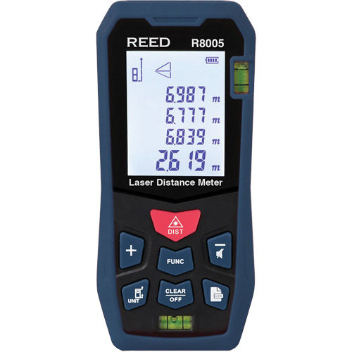 Laser Distance Meter, 0' - 164' (0 m - 50 m) Range, Digital (Electronic) Equipex