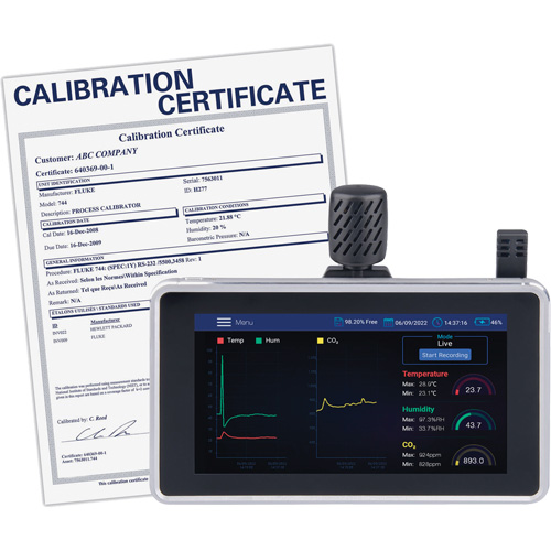 Indoor Air Quality Meter with Desktop/Wall Mount & Calibration Certificate Equipex