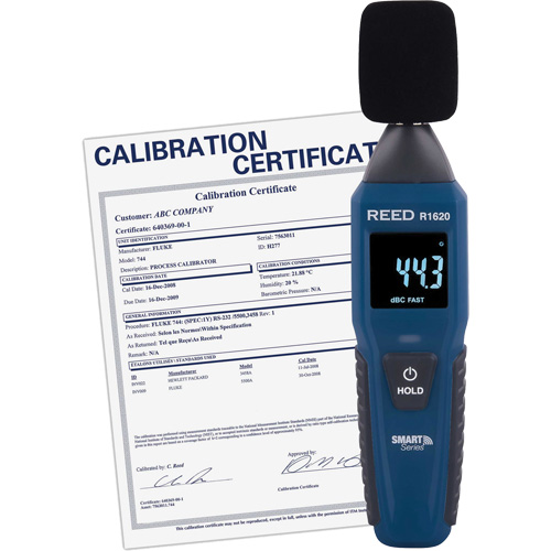Sonom&egrave;tre Bluetooth Smart Series avec certificat de calibration, Gamme de mesure 30 - 130 dB Equipex
