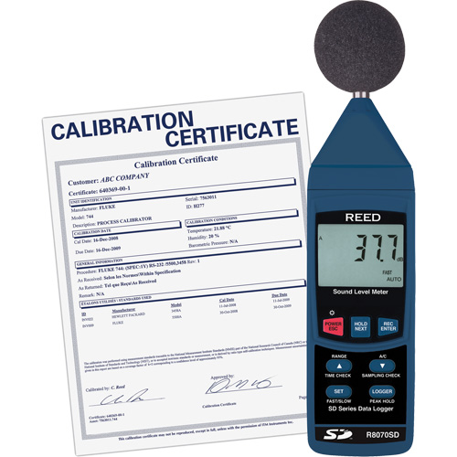 Ensemble sonom&egrave;tre &agrave; enregistrement de donn&eacute;es avec certificat de calibration Equipex