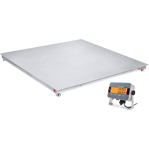 DEFENDER 3000 Washdown Floor Scale, 2500 lbs. Capacity, 36" W x 36" L Equipex