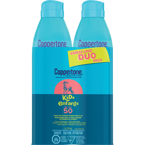 &eacute;cran solaire r&eacute;sistant &agrave; l'eau Kids, FPS 50, A&eacute;rosol Equipex