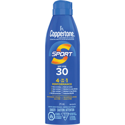 &eacute;cran solaire r&eacute;sistant &agrave; l'eau Sport, FPS 30, A&eacute;rosol Equipex