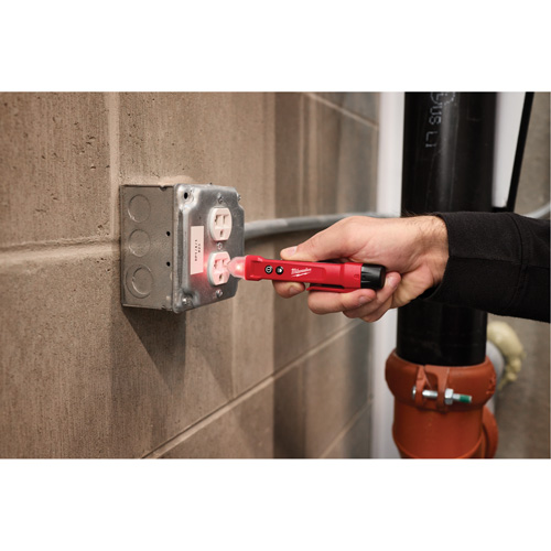 D&eacute;tecteur de tension avec DEL et testeur de prise DDFT, 50 V - 1000 V, Alerte Affichage & son Equipex