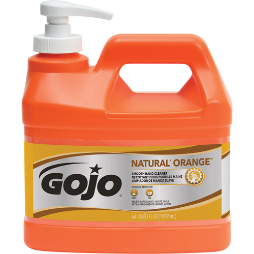 Natural Orange Hand Cleaner, Cream, 1.89 L, Pump Bottle, Citrus/Orange Equipex