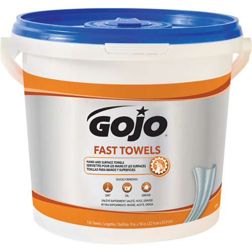 Serviettes nettoyantes Fast Wipes, 130 lingettes, 10" x 9" Equipex