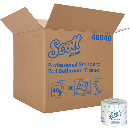 Papier hygi&eacute;nique Scott, 2 Pli, 550 Feuilles/Rouleu, Blanc Equipex