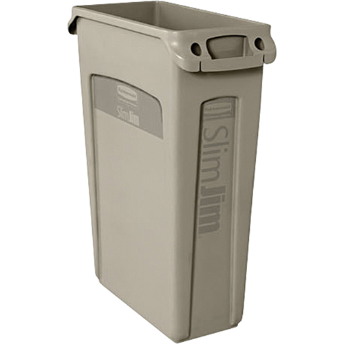 Contenants Slim Jim a/canaux de ventilation, Plastique, 23 gal. US Equipex