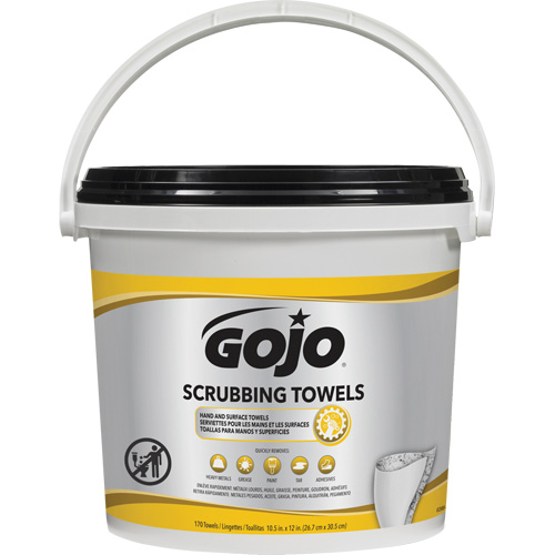 Scrubbing Towels, 170 Wipes, 12" x 10-1/2" Equipex