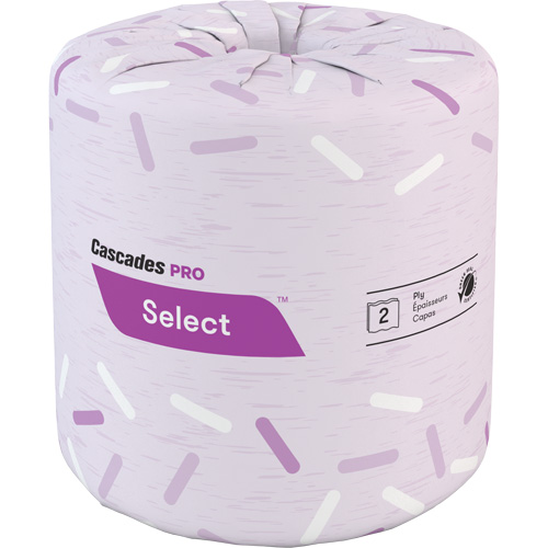Pro Select&reg; Toilet Paper, 2 Ply, 500 Sheets/Roll, White Equipex