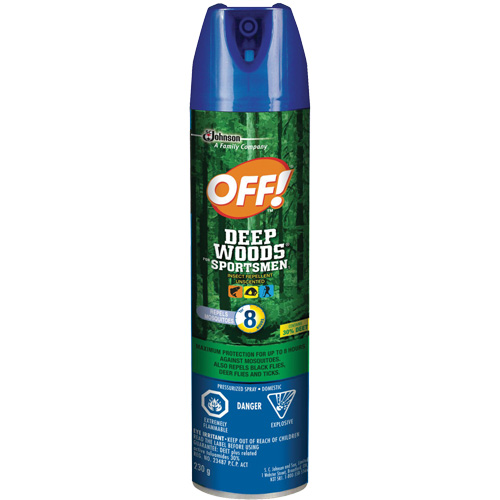 Insectifuge pour sportifs Off! R&eacute;gions sauvages, DEET &agrave; 30 %, A&eacute;rosol, 230 g Equipex