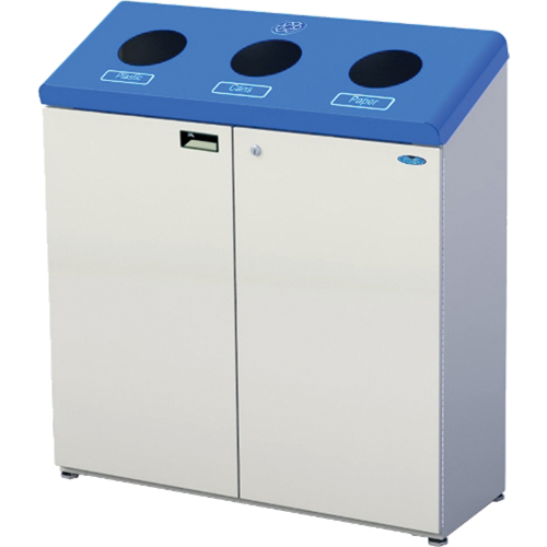 Stand Alone Recycling Stations, Bulk, Steel, 53.1 US Gal. Equipex