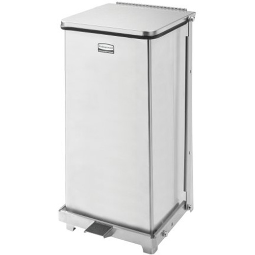 Defenders&reg; Square Step Can with Liner, Stainless Steel, 6.5 US gal. Capacity Equipex