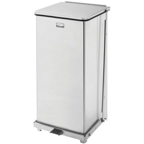 Defenders&reg; Square Step Can with Liner, Stainless Steel, 13 US gal. Capacity Equipex