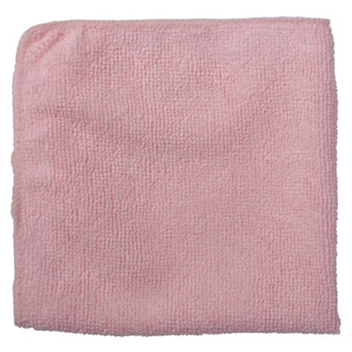 Light-Duty Cleaning Cloth, Microfibre, Red Equipex