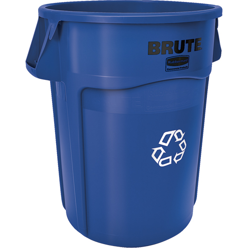 Contenants ronds pour le recyclage BRUTE, Vrac, Plastique, 44 gal. US Equipex
