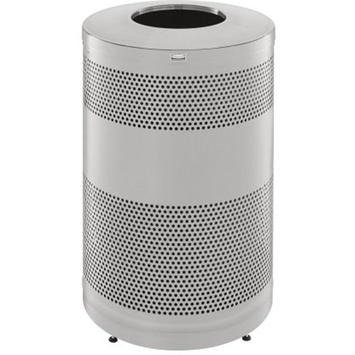 Poubelle d&eacute;corative &agrave; dessus ouvert classique, Acier inoxydable, Capacit&eacute; 51 gal. US Equipex
