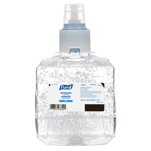 D&eacute;sinfectant pour les mains avanc&eacute; LTX-12, 1200 ml, Cartouche de recharge, 70 % alcool Equipex