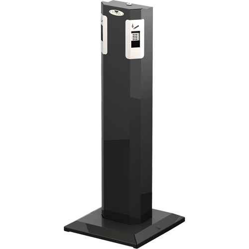 Pedestal Ashtray, Free-Standing, Metal, 1.6 US gal. Capacity, 41-1/2" Height Equipex