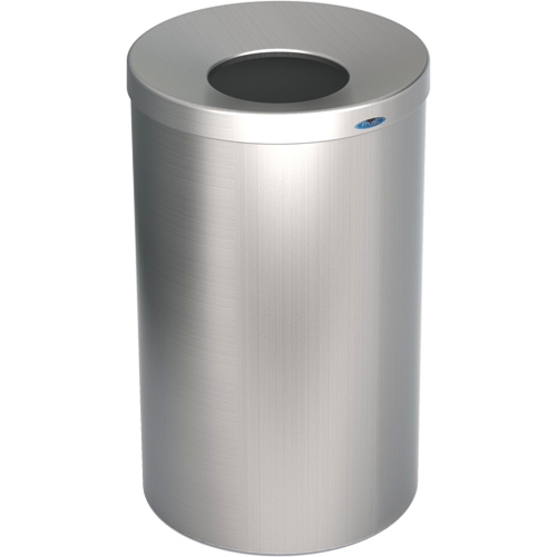 Lobby Waste Receptacle, Stainless Steel, 33 US gal. Equipex