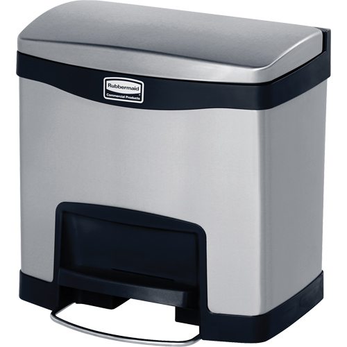 Contenant &agrave; d&eacute;chets Slim Jim , Acier inoxydable, Capacit&eacute; 4 gal. US Equipex