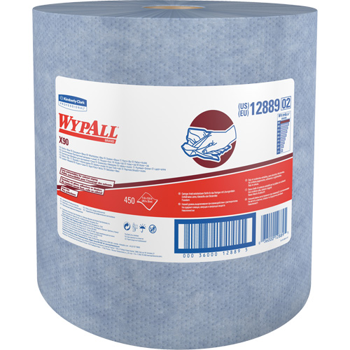 X90 Jumbo Roll Wipers, Heavy-Duty, 12-1/5" L x 12-2/5" W Equipex