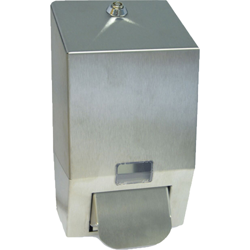 Distributeur de savon en acier inoxydable, &agrave; pression, Capacit&eacute; de 1000 ml, Format Cartouche de recharge Equipex