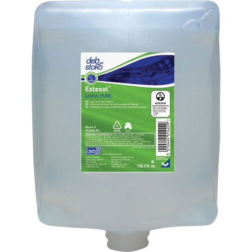 Savon pour les mains, les cheveux et le corps Estesol PURE, Cr&egrave;me, 4 L, Recharge, Fraîcheur Equipex